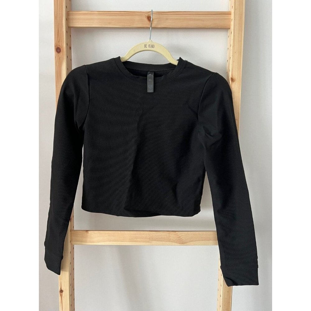 Kyodan Cropped Fitted Rib Top Black ( L )